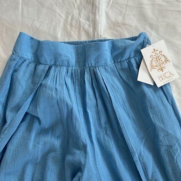 Copy / Becca Gauzy Smocked Waist Pants, Swim coverup, Coastline, Medium, NWT - Picture 5 of 10